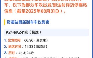 江西资溪火车站时刻表最新版几点发车？