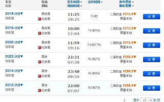 江西到台州动车票价多少？