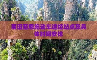 恩施到莆田动车怎么坐？