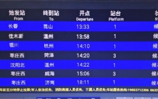 枣庄到福建高铁时刻表最新版是？