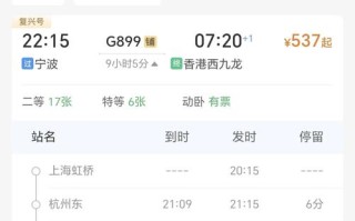 宁波到福建动车多少钱