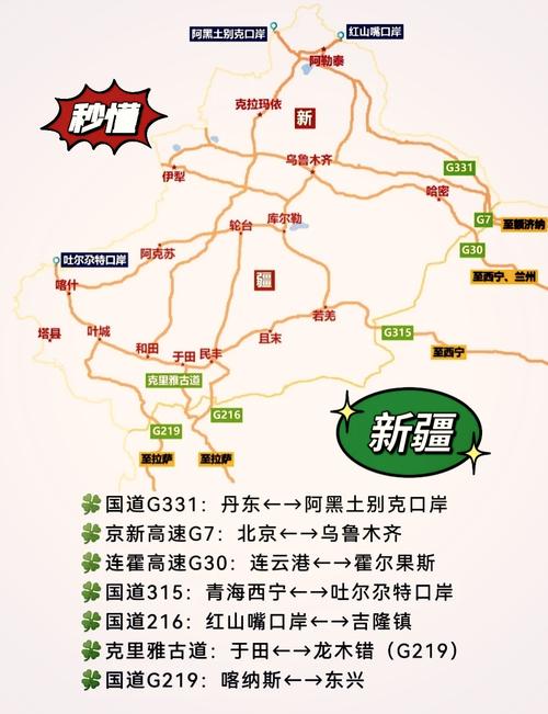 新疆最新公路交通地图有哪些更新变化？-第1张图片-花冠旅游服务