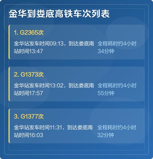江西到金华高铁时刻表几点有车？-第2张图片-花冠旅游服务