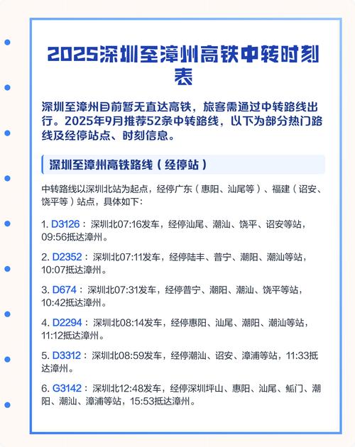 福建到深圳高铁时刻表最新版是？-第1张图片-花冠旅游服务