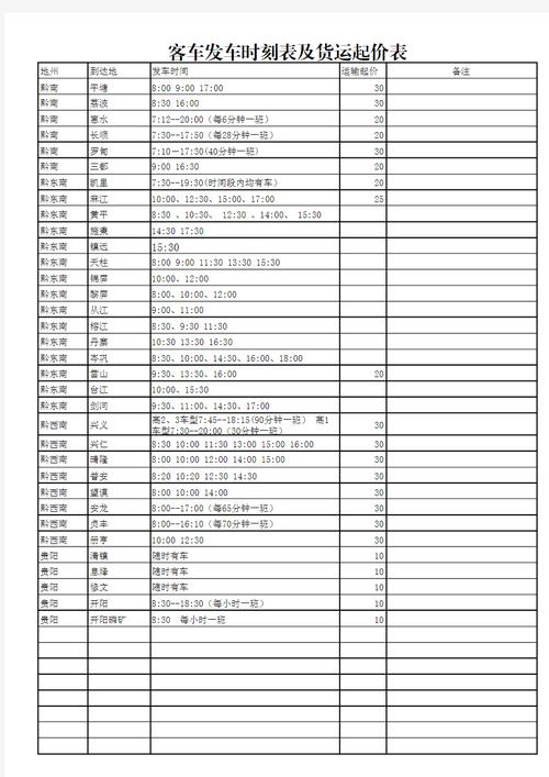贵阳至江西客车时刻表-第1张图片-花冠旅游服务
