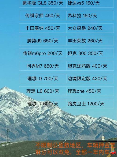 新疆租车一天费用是多少？-第2张图片-花冠旅游服务