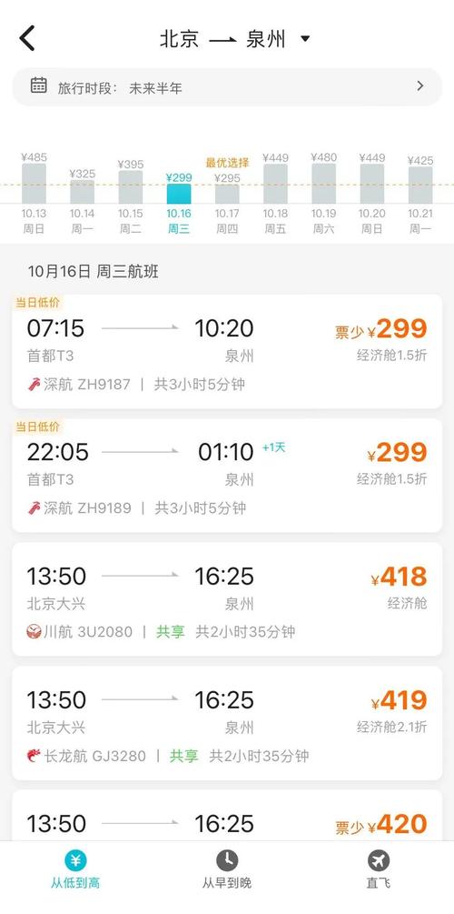 西安到泉州机票多少钱？-第3张图片-花冠旅游服务